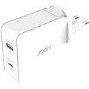 JOBY WALL CHARGER CHARGEUR MURAL USB-C/USB-A, adaptateurs UK/EU/US, 42W, blanc