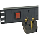 RPP X198S UNITE DE DISTRIBUTION ELECTRIQUE RACK 8x prises RU, avec néon, commutable