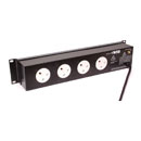 EMO E630 DISTRIBUTEUR SECTEUR 4x prises UK 13A avant, 4x prises UK 13A arrière