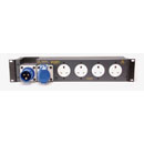 EMO C601 DISTRIBUTEUR SECTEUR entrée IEC 16A, 4x UK 13A avants, 1x UK 13A arrières