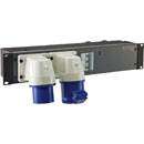 EMO C660 DISTRIBUTEUR SECTEUR entrée IEC 32A, 1x IEC 32A, av., 2x IEC 16A et 3x UK 13, arr.
