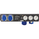 EMO C660 DISTRIBUTEUR SECTEUR entrée IEC 32A, 1x IEC 32A, av., 2x IEC 16A et 3x UK 13, arr.