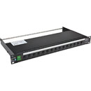 CANFORD MDU3SF DISTRIBUTEUR SECTEUR 12x sort.IEC, entr.cordon captif 3m, inter., filtre, vert, noir