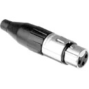 AMPHENOL AC3F XLR FICHE POUR CABLE FEMELLE corps nickel, contacts argents