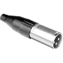 AMPHENOL AC3MM XLR FICHE POUR CABLE, MALE, corps nickel, contacts argent
