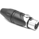 AMPHENOL AX3F FICHE FEMELLE XLR corps nickel, contacts argent