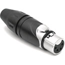 AMPHENOL AX4F FICHE  XLR FEMELLE corps nickel, contacts argent