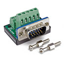 BTX CD-SLIM15M CONNECTEUR D-SUB HD 15pts mâle, montage sur panneau, borne à vis