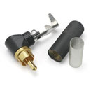 SWITCHCRAFT 3502RABAU FICHE RCA coudée, noir, or