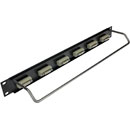 CANFORD PANNEAU DE CONNEXION DVI 1U 1x6 traversées, noir