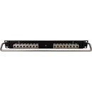 CANFORD PANNEAU DE CONNEXION PRO RJ45 CAT6A 1U 1x16 IDC, blindé, noir