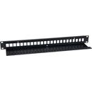 CANFORD PANNEAU DE CONNEXION KEYSTONE économique, 1U 1x24 modules,noir