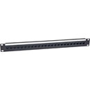 CANFORD PANNEAU DE CONNEXION RJ45 CAT6 économique, 1U, 1x24, traversant, non blindé, noir