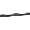 CANFORD PANNEAU DE CONNEXION RJ45 CAT6 économique, 1U, 1x24, IDC, non blindé, noir