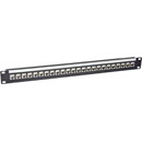 CANFORD PANNEAU DE CONNEXION RJ45 CAT6A économique, 1U, 1x24, traversant, blindé, noir