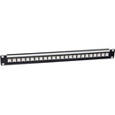 CANFORD PANNEAU DE CONNEXION RJ45 CAT6A économique, 1U, 1x24, IDC, blindé, noir