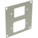 CANFORD PLAQUE DE CONNEXION MODULAIRE UNIVERSAL 1x déc.IEC femelle 1x découpe IEC mâle, gris clair