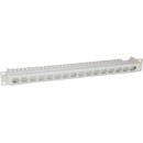 CANFORD PANNEAU DE CONNEXION incliné 1U, 16x découpes série D (Universal), gris
