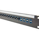 CANFORD PANNEAU DE CONNEXION FIBRE OPTIQUE 1U 1x24 SC DUPLEX SM, noir