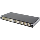 PANNEAU LC MM 96 voies, 24x Quad 1U, tiroir coulissant et gestion de câbles, noir