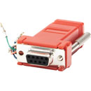 ADAPTATEUR A MONTER SUB-D 9pts femelle-RJ45, rouge