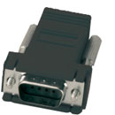 ADAPTATEUR A MONTER SUB-D 9pts mâle-RJ45, noir