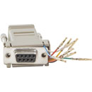 ADAPTATEUR A MONTER SUB-D 9pts femelle-RJ45, gris