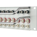 CANFORD PANNEAU DE CONNEXION BNC SD RCA, 2U, 1x 12 BNC 75ohms, 2x 12 RCA, gris clair