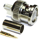 COAX CONNS 10-005-A3-AH FICHE BNC mâle, à sertir, 50 ohms, groupes D/G/V, pack de 100