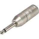 ADAPTATEUR 3MX-2P XLR mâle 3pts - fiche jack 6.35mm 2pts