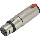 ADAPTATEUR 3FX-3J XLR femelle 3pts - fiche jack 6.35mm 3pts. pour type A et B