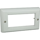 RPP EASYCLIP DE366 PLAQUE D'HABILLAGE 2gang, 2x modules, plastique blanc, style profond de 22mm