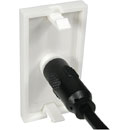 CANFORD MODULE AV économique, prise 3pts 3.5mm, type pigtail, demi module, blanc