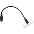CANFORD MODULE AV économique, prise 3pts 3.5mm, type pigtail, demi module, blanc