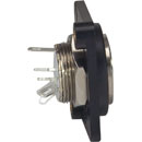 CANFORD SERIE-D EMBASE DIN 5pts, trous M3 taraudé M3, noir