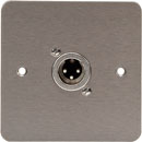 CANFORD PLAQUE DE CONNEXION GB 1-gang, 1x XLR mâle, nickel satiné