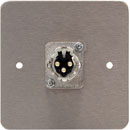 CANFORD PLAQUE DE CONNEXION GB 1-gang, 1x XLR mâle, nickel satiné