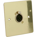 CANFORD PLAQUE DE CONNEXION GB 1-gang, 1x XLR femelle, laiton brossé