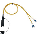 CANFORD FIBRECO connecteur de câble HMA Junior, 4 canaux, SM avec épanoui connecteurs fibre LC, 1m