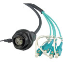 CANFORD FIBRECO HMA Jam nut bulkhead connector, 4-channel, MM, with SC fibre tails, 500mm