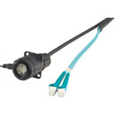 CANFORD FIBRECO HMA XLR bulkhead connector, 2-channel, MM, with LC fibre tails, 500mm