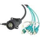 CANFORD FIBRECO HMA XLR bulkhead connector, 4-channel, MM, with SC fibre tails, 500mm