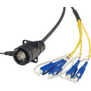 CANFORD FIBRECO HMA XLR bulkhead connector, 4-channel, SM, with SC fibre tails, 500mm