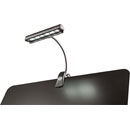 K&M 12248 LAMPE DE CONCERT COL DE CYGNE pince ressort, alim.secteur/piles, 6x LED, partie lampe 150mm