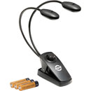 K&M 12271 TWIN HEAD PRO LAMPE COL DE CYGNE LAMP pince ressort, alim.sect/piles, 2x6 LED, 2x2500 lux