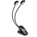 K&M 12271 TWIN HEAD PRO LAMPE COL DE CYGNE LAMP pince ressort, alim.sect/piles, 2x6 LED, 2x2500 lux