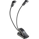 K&M 12243 DOUBLE LED FLEXLIGHT LAMPE COL DE CYGNE pince ressort, alim.piles, 2x LED, 2x 700 lux