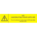 UPS ETIQUETTES DE MISE EN GARDE "This unit continues to supply power even when input is off" (5 pcs)