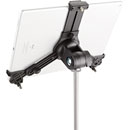 K&M 19790 SUPPORT POUR TABLETTE montage fileté 3/8", pour dim.222-334mm x 128-232mm, noir