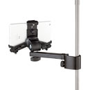 K&M 19796 SUPPORT POUR TABLETTE fixation sur perche, pour dim.163-242mm x 102-189mm, noir